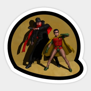 The Shadow and Robin Sticker